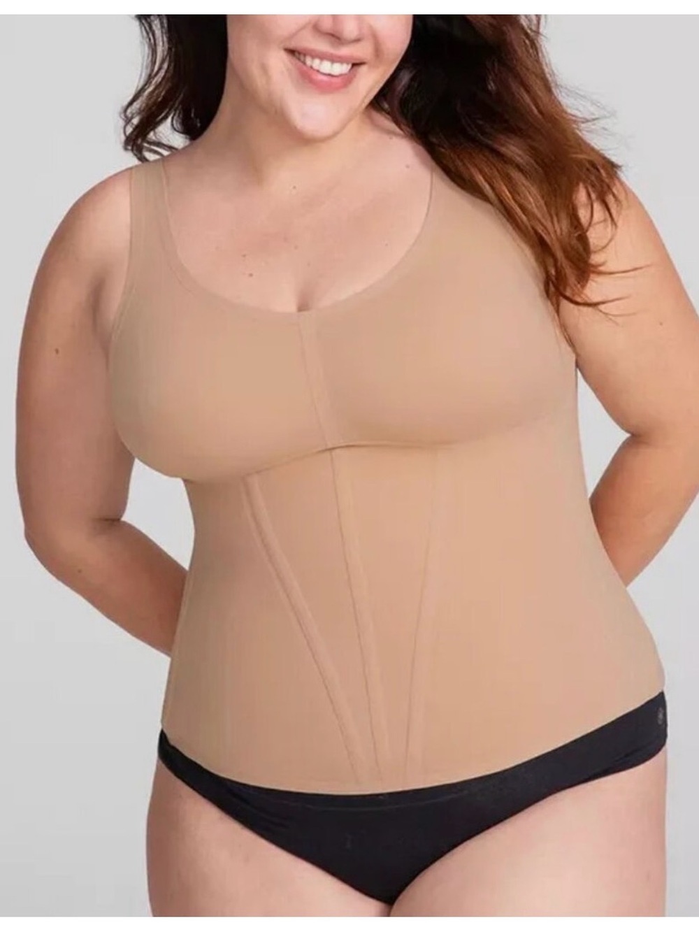 HONEYLOVE • Boldness tank top - Large - tan nude lifting shapewear tank